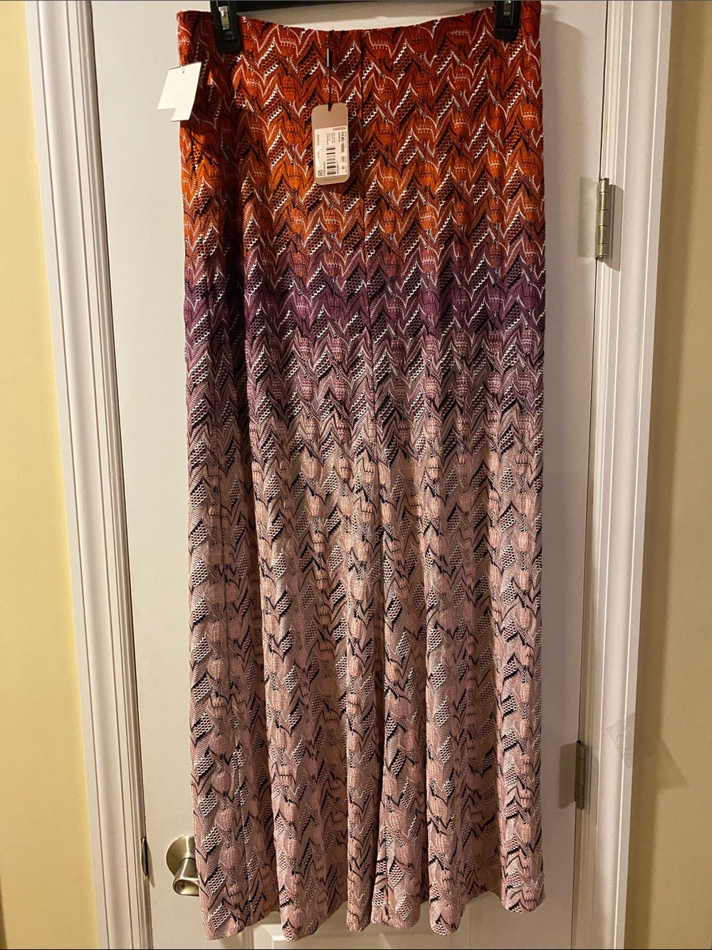 Missoni Ombre Chevron Maxi Skirt in Orange, Purple, Pink - Picture 16 of 16
